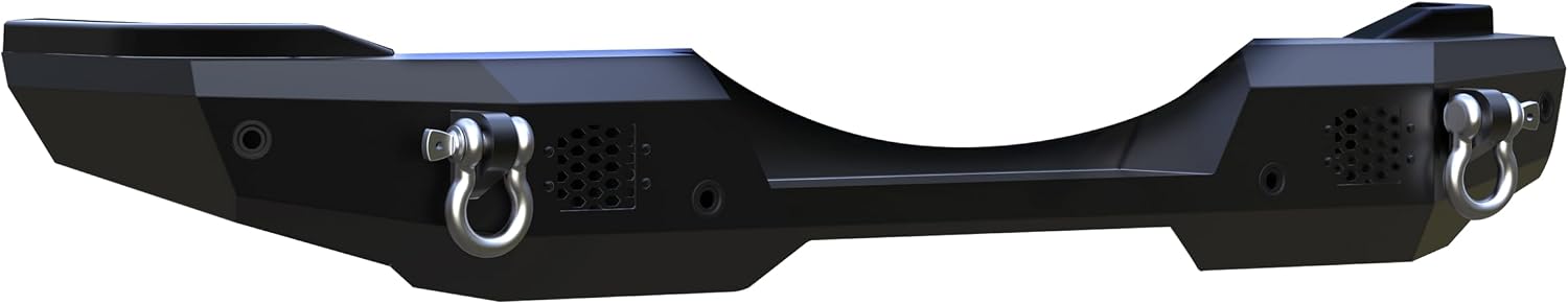 Black Horse Armour Heavy Duty Rear Bumper Plate Style Full Width Matte Black Compatible with 2021-2026 Ford Bronco-ARB-FB22