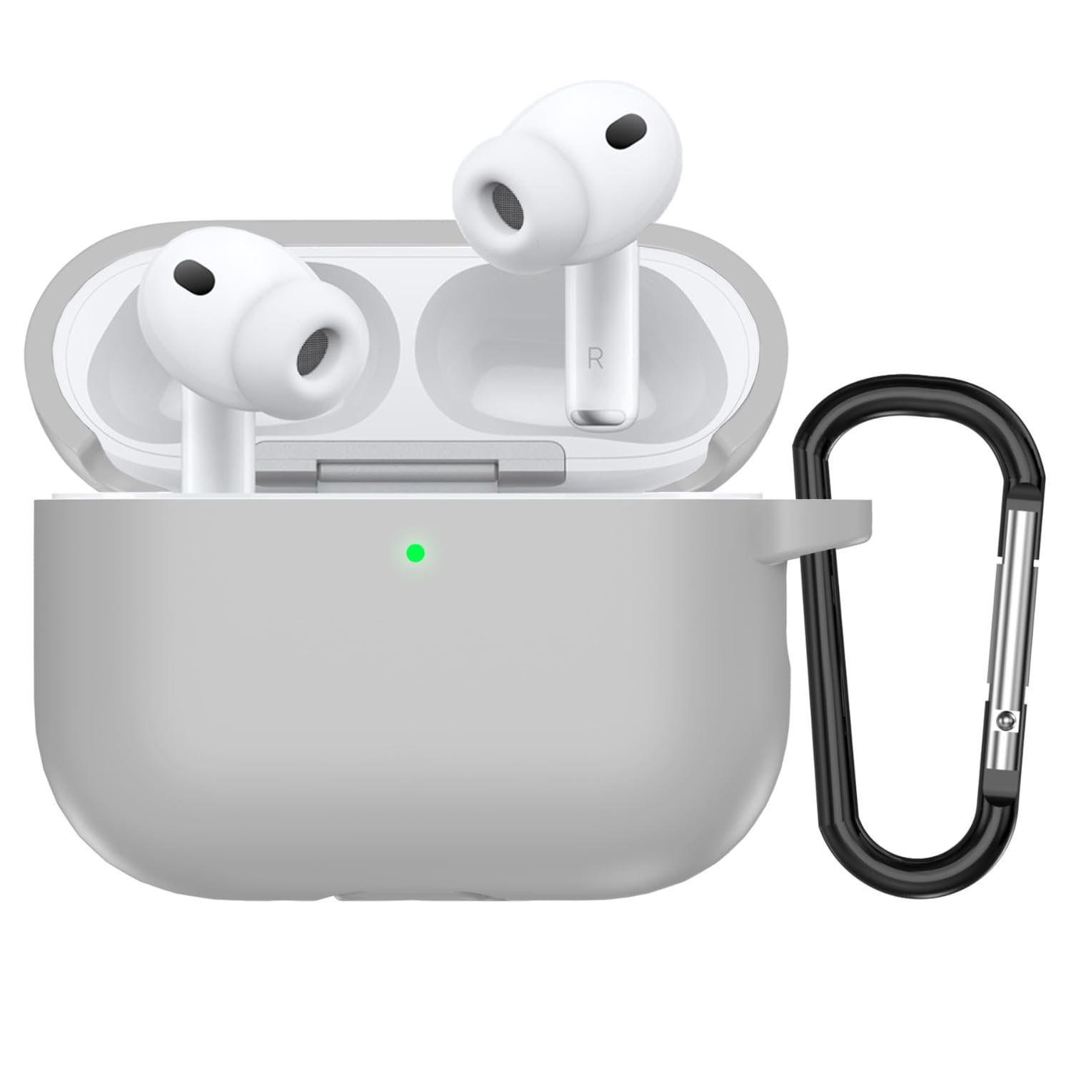 Sounce Elite Full Protective Soft Shockproof Silicone Portable Carrying Cover for Premium Wireless Earbuds Charging Case 3rd Generation (2025 Model) with Enhanced Charging Port in Grey-image-15