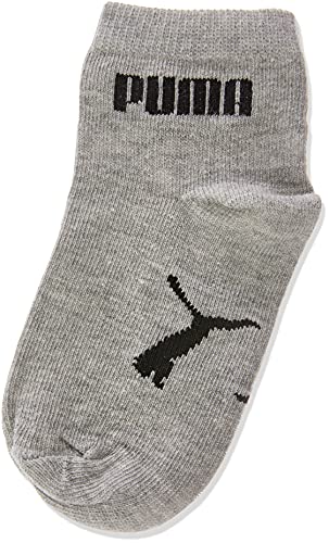Meias Meia Cano Baixo, Puma, Bebê Unissex, Cinza/Branco, 21-24