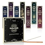 Varonite Mystical Guide Incense Sticks Variety Pack of 6 (120 Insence-Sticks) with Holder: Patchouli, Lavender, Sandalwood, Cinnamon, Lemongrass, Sage Inscents-Stick, Organic Incense Stick Non Toxic