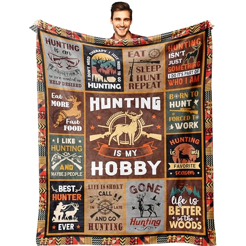 Ryubein Hunting Gifts for Men Blanket 50" X 60", Gifts for Hunters