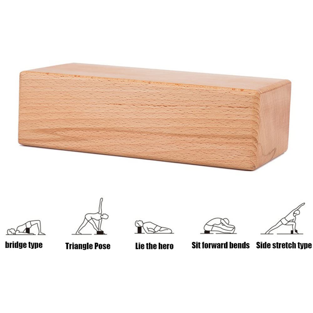 Bloque De Yoga De Madera Natural Ladrillo para El Entrenamiento De Fitness De Gimnasio Mejora La Fuerza Y El Equilibrio De Ayuda Y La Flexibilidad Equipo De Culturismo
