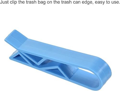 Miniatura 4 de MECCANIXITY Clip para cubo de basura de cocina, cesta de basura, abrazadera antideslizante, color azul, paquete de 16