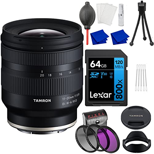 Tamron 11-20mm f/2.8 Di III-A RXD Lens for Sony E with Advanced Accessory and Travel Bundle | Tamron 6 Year USA Warranty | AFB060S-700 | Tamron 11-20mm Sony E