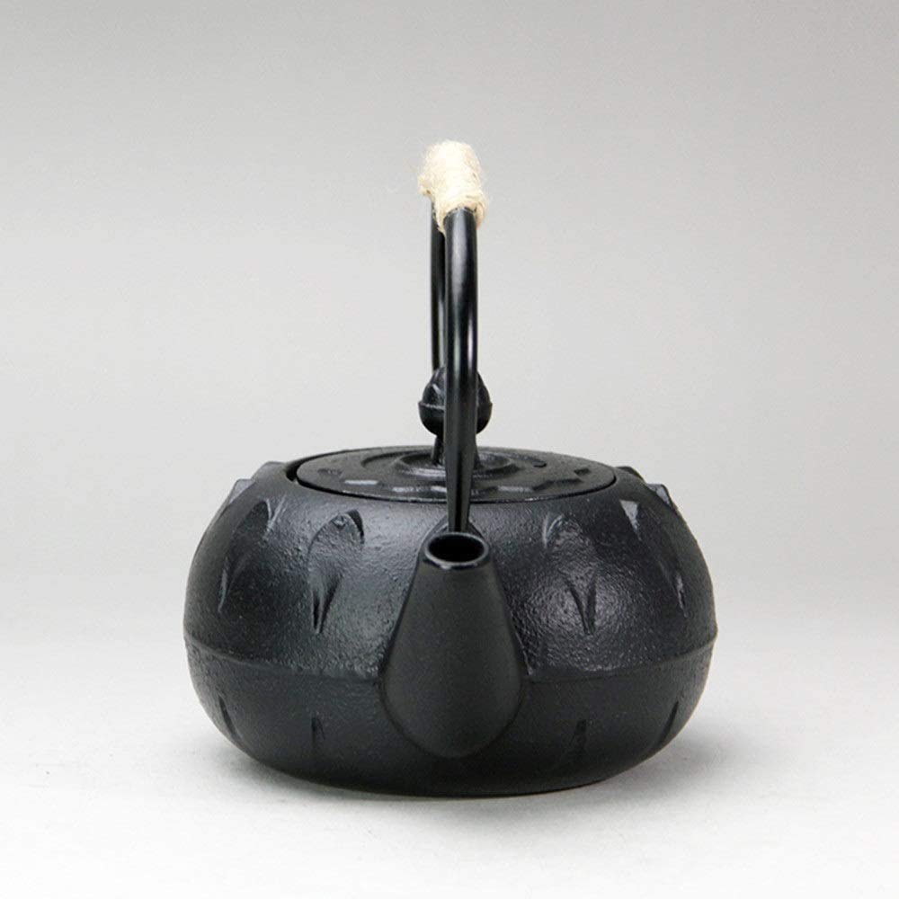 Teiera in ghisa con Tazze da tè in Stile Giapponese tetsubin tè bollitore con infusore Ferro Set da tè Regalo per Adulti Padre Madre Famiglia (Nero, 60ml)