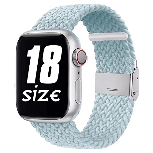 Apple watch バンド アップルウォッチ バンド 長さ簡単調節 工具不要 ブレイデッドソロループ 編組バンド コンパチブル スポーツバンド 交換ベルト 柔らかいシリコーン糸混紡リサイクルヤーン素材 apple watch Series Ultra/8/7/6/5/4/3/2/1/SE対応 38mm/40mm/41mm/42mm/44mm/49mm Iwatch交換用ベルト