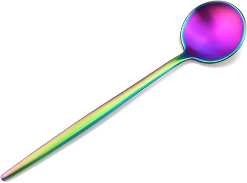 Miniatura 7 de Gugrida - Juego de cubiertos de acero inoxidable 1810, 5 piezas, acabado color negro mate, para cubiertos de viaje, camping, oficina o escuela, apto