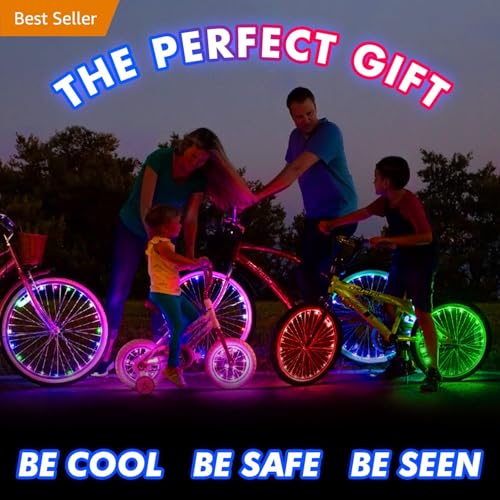 image for Activ Life Bike Wheel Lights 2 Pack, 2026 Edition Secure Strap & Brigh