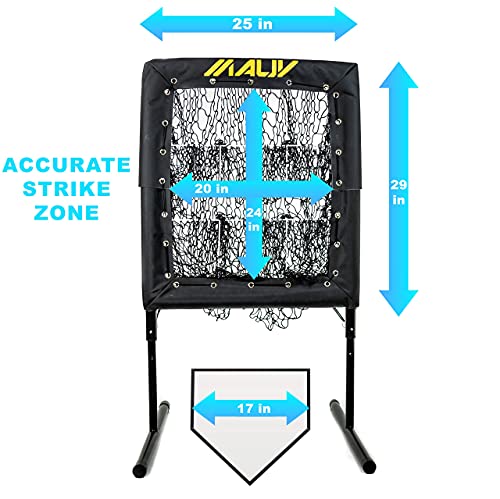Filet De Lancer Baseball 9 Trous HOMESPOT - Cible Entraînement Avec Zone Frappe