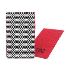 Diamond Sandpaper 2-Pack Hook & Loop Abrasive Paper Sheets Grit 100 for Glass Ceramic Concrete Metal Edge Polishing