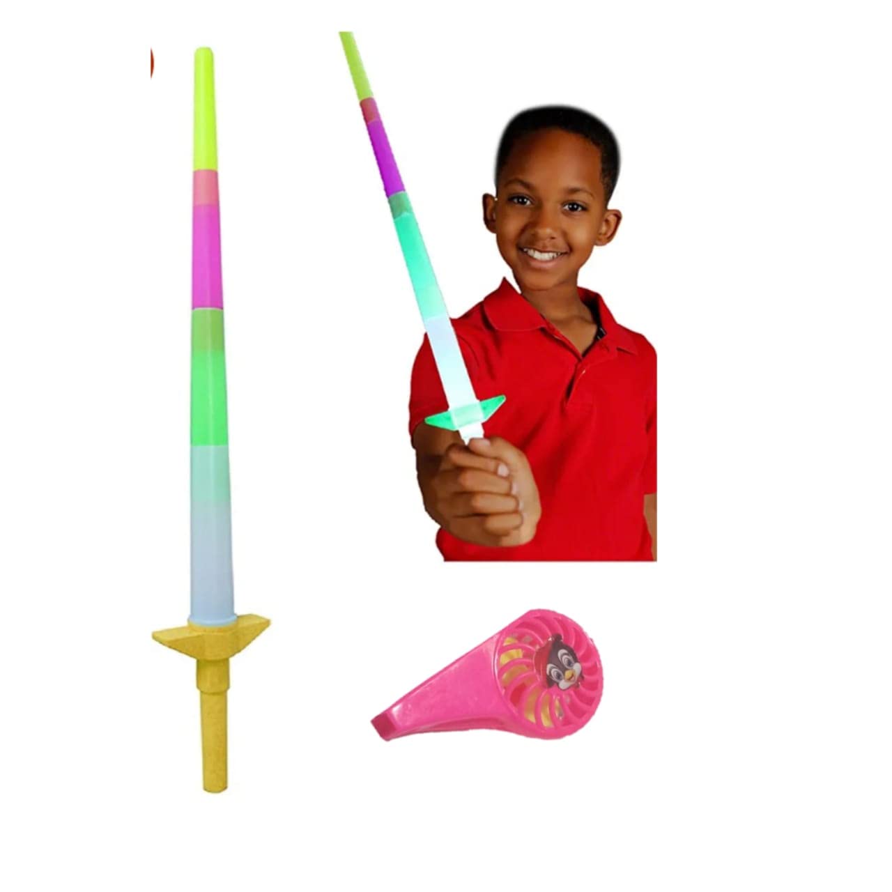 Zintalic 1 Pcs (Fan Whistle seeti) with Expandable Led Light Sword Talwar Toy for Kids Boys and Girls Pack of 1 Multicolour (B0C5JSF889) Amazon Price History, Amazon Price Tracker
