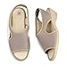 Imagen de JOMIX Sandalias Ortopedicos Confort Mujer Rejilla Ligera Cuña Zapatos Peep Toe Señora Maior Suave Plantilla Perforada Talon Elastico Para Viaje Hotel Beige 40