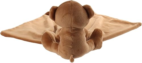 Miniatura 5 de Apricot Lamb Manta de seguridad de animales de peluche, oso de peluche marrón, manta de personaje para guardería, felpa de lujo (oso marrón, 13