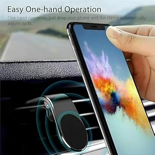 Magnetic Phone Holder for Car Fit for Honda Ridgeline 2017-2024+, L-Shaped Air Vent Cell Phone Mount Handsfree Strong Magnet Compact Sleek Alloy Body,Black