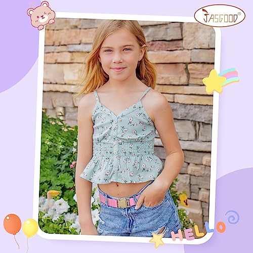 JASGOOD Kids Toddler Adjustable Elastic Belt, Easy to Use Gold Buckle for Girls Boys4