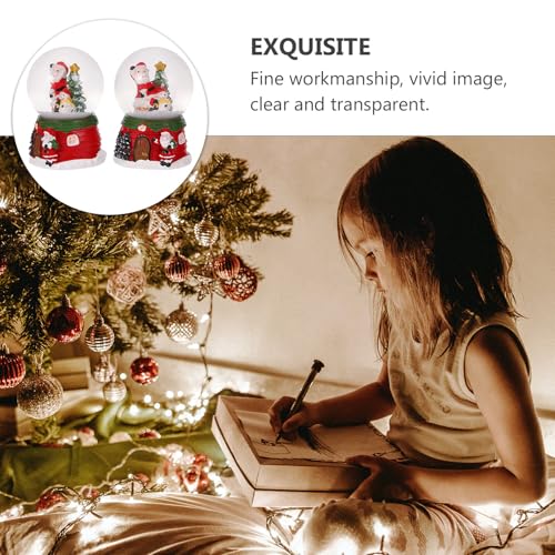 Bolas de nieve navideñas de cristal Uonlytech: decoración navideña pequeña en estilo aleatorio 8