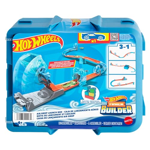 Hot Wheels Track Builder Pack Gravedad del Viento Pista para Coches de Juguete, Incluye 1 vehículo, 6 años (Mattel HNJ67)