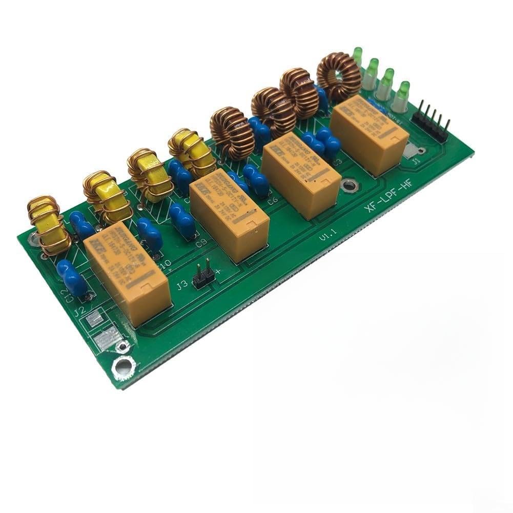 HF Tiefpassfilter 3,5-30 MHz 100 W für Kurzwellenradios, manueller Schalter 80 m/40 m/20 m/15 m/10 m Bänder, montiertes Kit