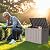 Treillage Tale Outdoor Storage Box, 45 Gallon Waterproof Deck Box for Backyard Garden Tools, UV-Resistant Lockable Outside Storage Box for Patio Cushions, Package Delivery Box, Grey