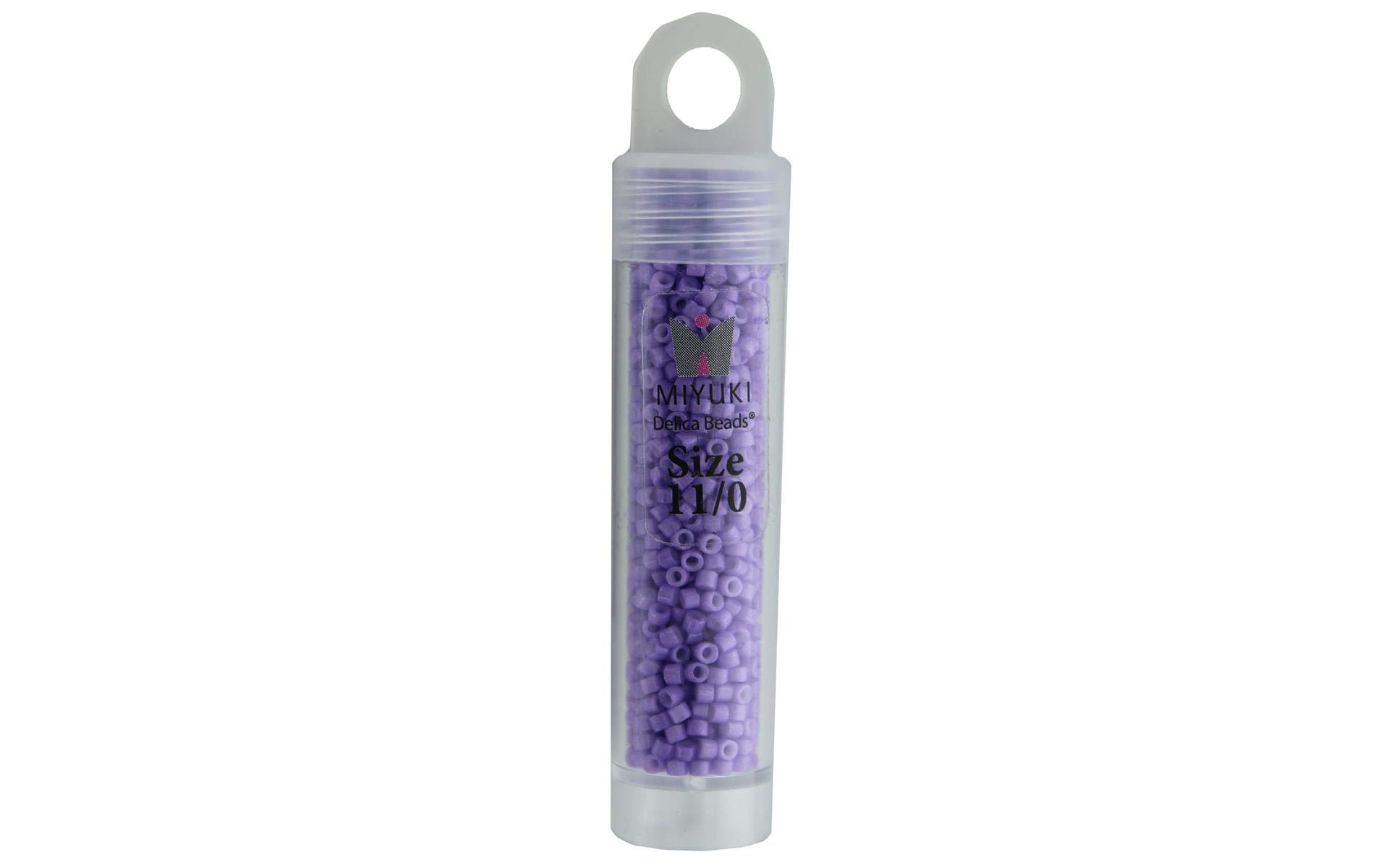 Miyuki Delica 11/0 Japanese Glass Seed Beads - Violet Opaque Dyed, 5.2g Tube (DB1379) - View #13