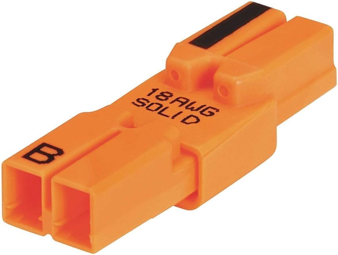 30-682 Power Plug Luminaire Disconnects, Orange (Pack of 5)