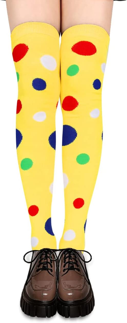 Women Polka Dot Thigh High Socks Extre Long Over Knee Stockings