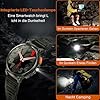 Montre Connectée Homme - 1.85'' HD Grand Écran Montre Connectée avec Torche LED/730mAh/IP68 Étanche, 120 Modes Sportifs, Moniteur de Fréquence Cardiaque/Sommeil/Sp02, Smartwatch Homme pour Android iOS