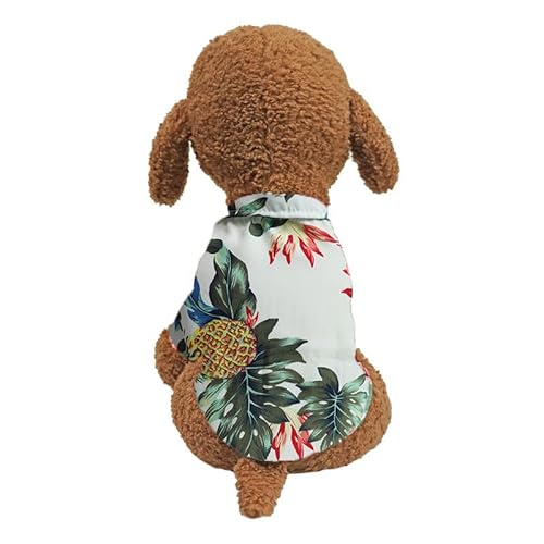 LTG 犬 アロハシャツ 犬服 南国シャツ アロハ シャツ ペットウエア スナップボタンタイプ 抜け毛防止 部屋着 ペット服 ドッグウェア NEK 7988460 (G, S)