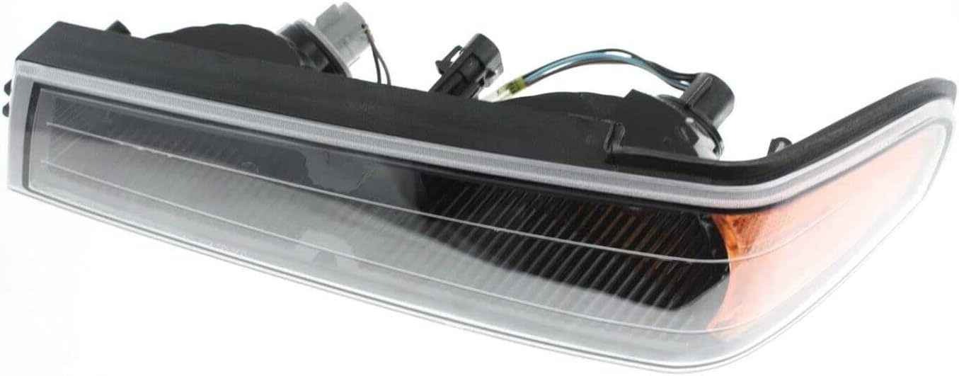 Set Of 2 Front Corner Light Assembly With Black Interior Left Driver & Right passenger Side Direct Replacement Compatible With 2004-2012 Chevrolet Colorado/GMC Canyon GM2520189