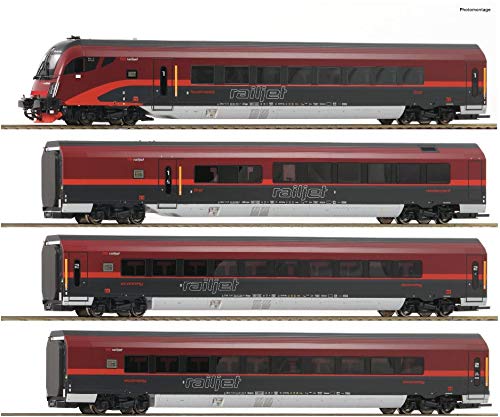 Preisvergleich Produktbild Roco 64189 4-TLG. Set: Railjet, ÖBB