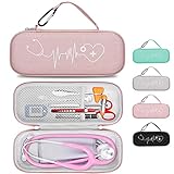 HESPLUS Estojo de Estetoscópio para 3M Littmann Classic Iii, Leve Ii Se, Diagnóstico de Cardiologia Iv, Estetoscópios Mdf Acoustica Deluxe, Espaço Extra para Tesouras de Caneta LED e Acessórios de Enf