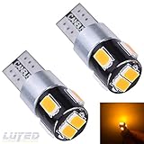 LUYED 2 X 240 Lumens Super Bright 5630 6-EX Chipsets Canbus W5W 194 168 2825 Led Bulbs,Amber