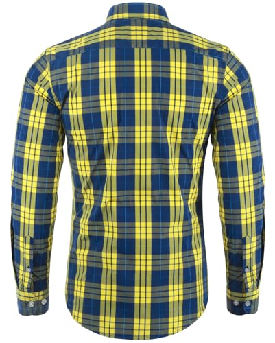 AVANZADA Men's Plaid Long Sleeve Button Down Slim Fit Shirts Dress Shirt2