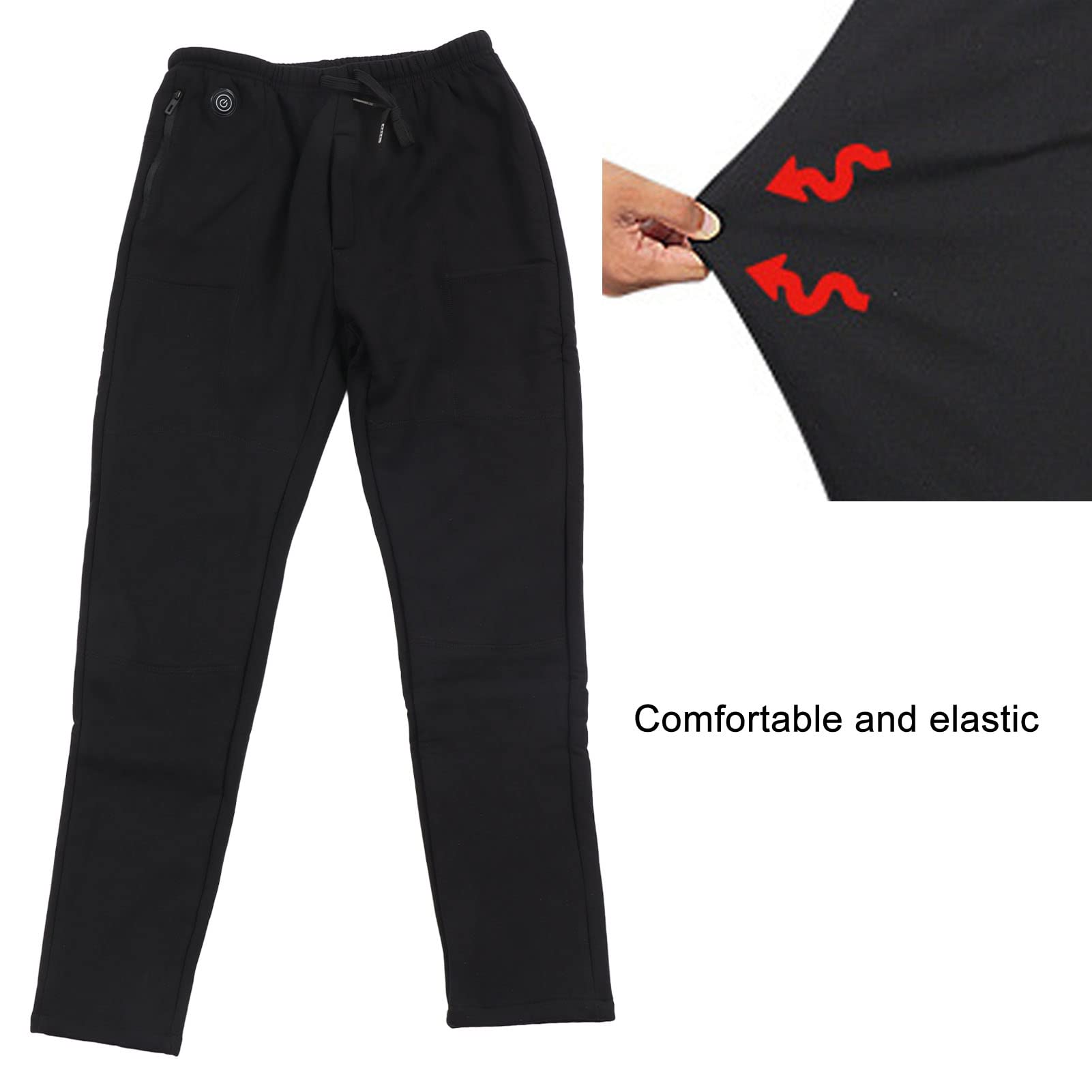 Pantaloni Riscaldati da Uomo, Pantaloni Riscaldanti Elettrici Comodi e Morbidi a Riscaldamento Rapido per Lo Sci (XL)