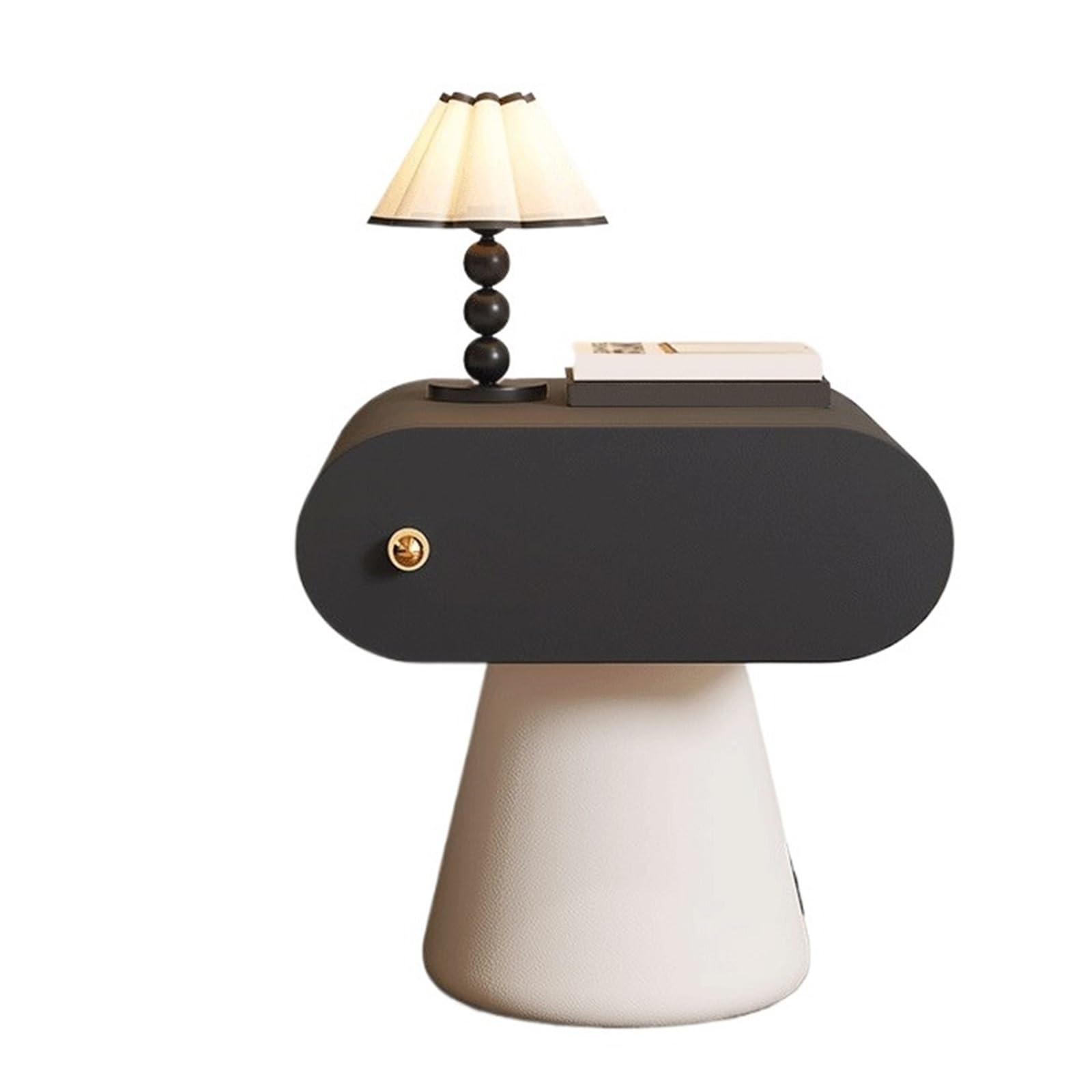 HLHLOP777 Nightstand Uniquely Designed Bedside Tables Nightstand Side Table for Living Room Dorm Bedroom Furniture(Black,Medium)