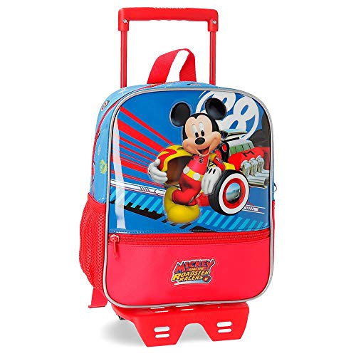 Disney World Mickey Mochila Preescolar con Carro Multicolor 23x28x10 cms Poliéster 6.44L