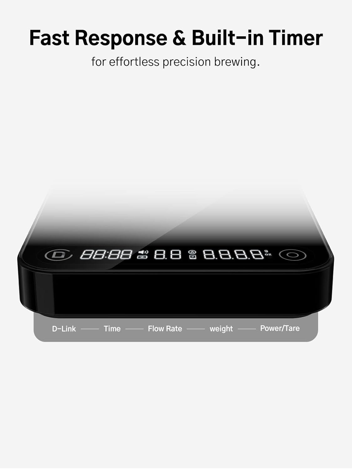 Coffee Scale with Timer and Flow Rate Tracking, 0.1g Precision, 3kg Capacity, Rechargeable, Smart App Compatible, Ideal for Espresso and Pour Over Brewing