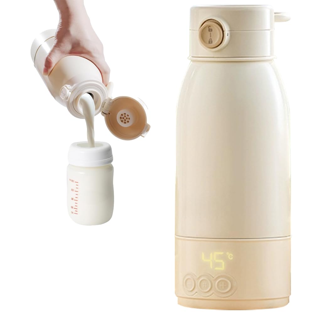 Portable Milk or Water Warmer, with Super Fast Charging, Type C Charger included, 17oz Capacity, Instant Breast Milk, Formula or Water Warmer with Large Capacity