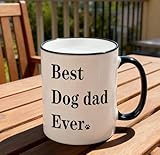 Dog Father Gifts Best Dad Ever Coffee Mug 11 OZ Tea Cup-Dog Pet Owner Rescue Lover Gifts For Men
