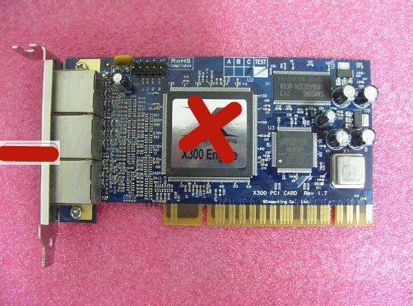 Industrial Control Panel X300 PCI 3 Port Card