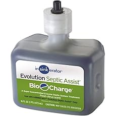 InSinkErator Garbage Disposal, Evolution Septic Assist, Quiet Series, 3/4 HP Continuous Feed, Gray + 1-Pack Bio-Charge Cartridge