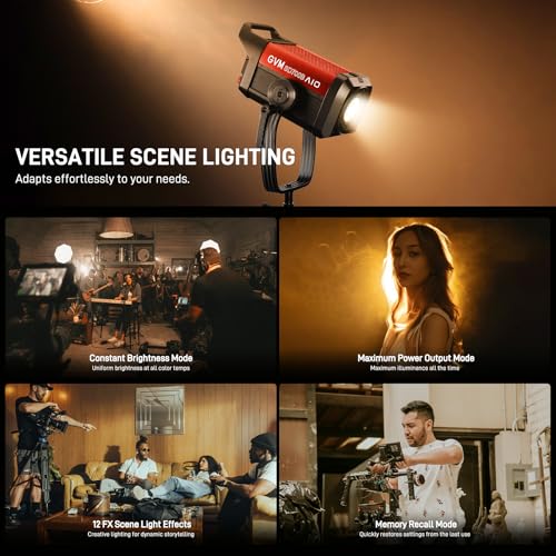 Image of GVM SD700B 700W Led Video Light, Studio Light with Bowen Mount, 29100 lux /m Photography Lighting kit with Standard Cover, Continuous Output Studio Lighting for Films, Broadcasts, CRI 97+, 2700-6800K