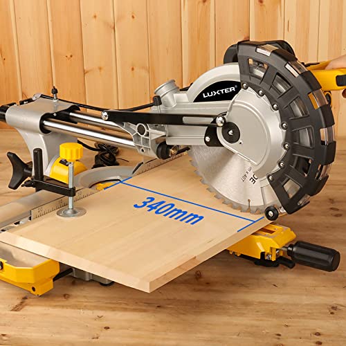Image of Generic LUXTER 254mm / 10 inch 2400W Sliding Mitre Saw Aluminium Wood Plastic Cutting Durable Sliding Mitre Saw, Corded Electric