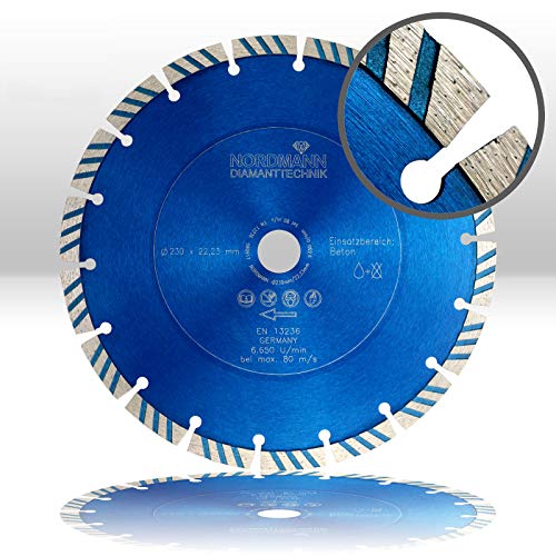 Diamanttrennscheibe"NORDMANN N-10" Ø 230 mm für Beton, Stahlbeton, Klinker, Ziegel etc Cover
