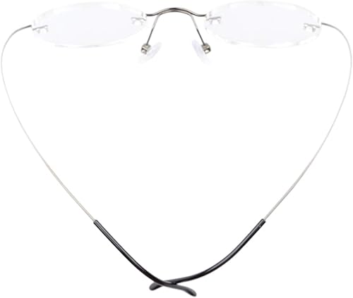 Miniatura 10 de CessBlu Gafas de lectura de círculo de titanio Bendable Rimless Redondo Lector Gafas para Hombres Mujeres Lectura