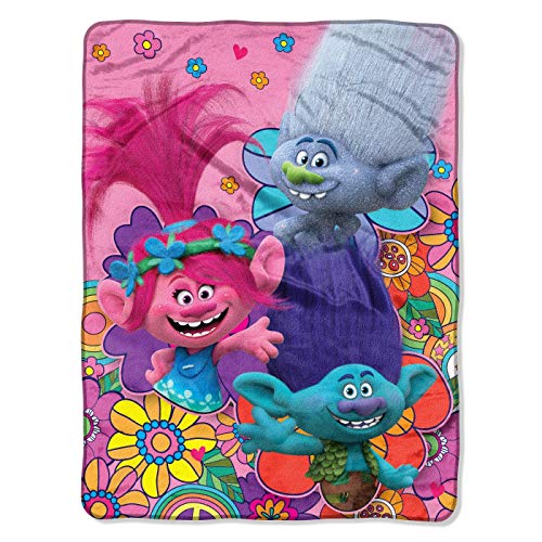 Dreamworks Trolls 46 x 60 Throw Kids Toddler Children Soft Blanket