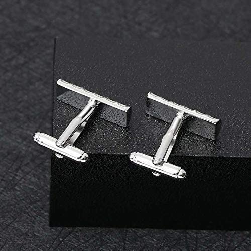 Gemelli da Uomo Elegante Polsino da Uomo Camicia da Lavoro da Uomo Nuova Polsini con Motivo in Bianco e Nero Bottoni Regalo per Feste Amici Gemelli Accessori per Bottoni