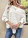 Cakulo Womens Off Shoulder Sweater Top Fall Outfits Fashion 2025 Oversized Knit Batwing Long Sleeve Crochet Sweaters White XL