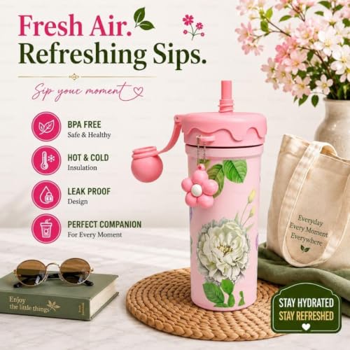 Image of STARFLYER Stylish Reusable Drinking Cup for Water, Juice & Cold Beverages | Portable Travel for Home, Office & Daily Use. (680ml Pink)