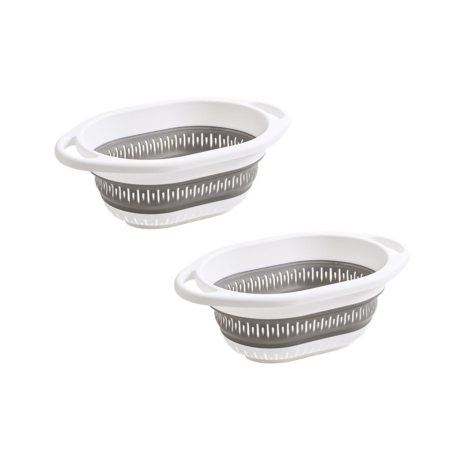our fave 2pcs Silicone Colanders Set Foldable Design Basket NonSlip Base Multipurpose Strainer for Rice Vegetables Noodles Vegetable Kitchen Storage Food Colander
